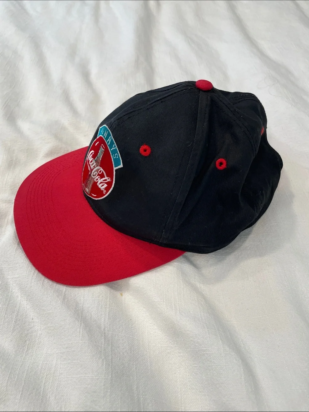 Vintage Coca Cola Black and Red Embroidered Hat